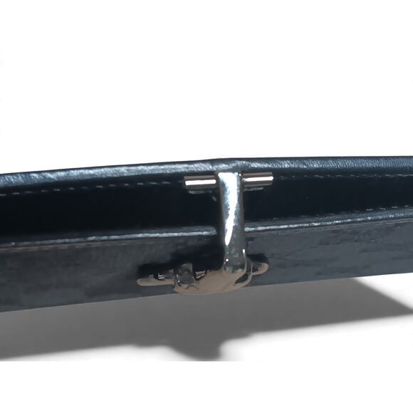 Authentic Gucci GG Canvas Long Wallet Silver Horsebit Leather Black Zip Interior - Picture 9 of 16